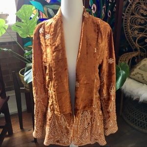 Embroidered Orange Jacket by Lenni